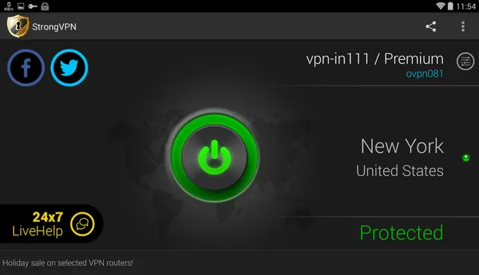 StrongVPN android App screenshot 0